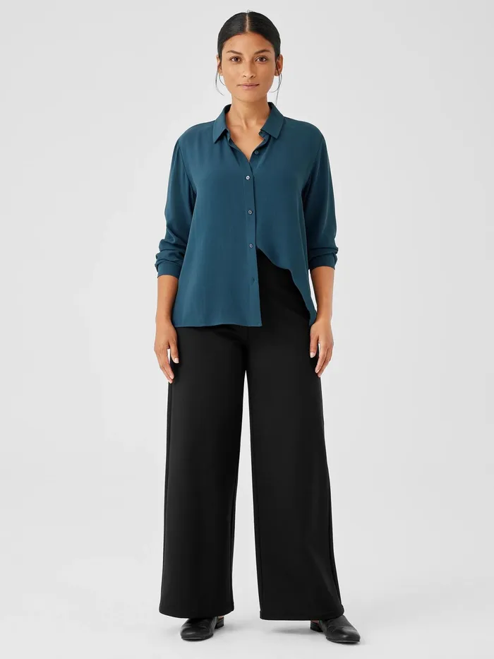 Washable Flex Ponte HighWaisted Pant Black Women Eileen Fisher Pants Shorts and Jumpsuits