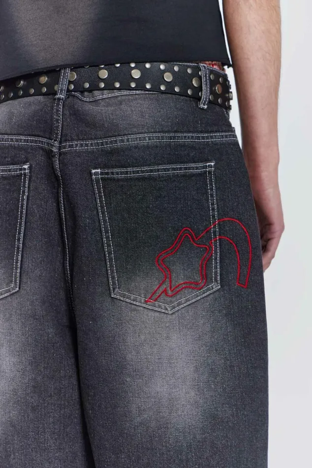 Washed Black Jumbo Jorts Black Men Jaded London Shorts and Jorts Washed Black Jumbo Jorts Black Men Jaded London Shorts and Jorts