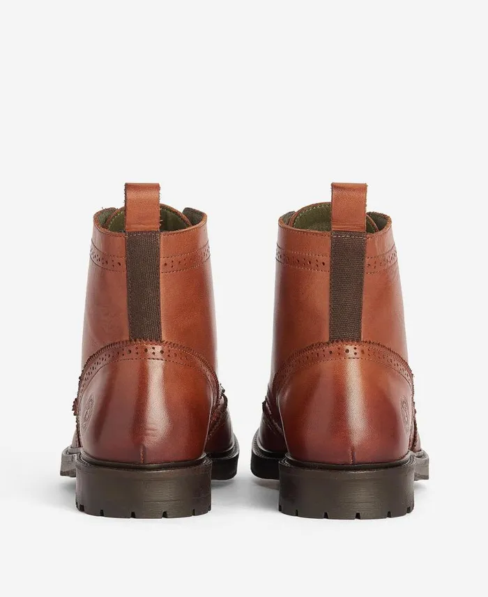 West Brogue Boots Classic Black Men Barbour Boots