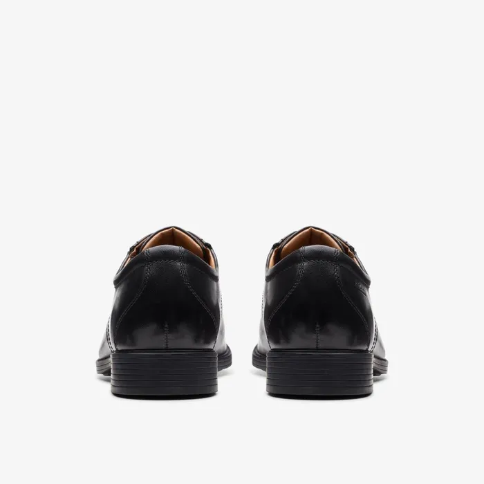 Whiddon Cap Black Leather Men Clarks Dress Shoes