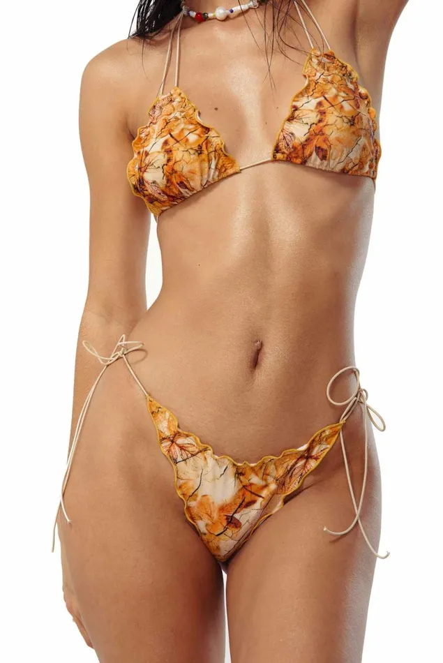 Willow Frill Bikini Bottoms Orange Women Jaded London Bikini Bottoms