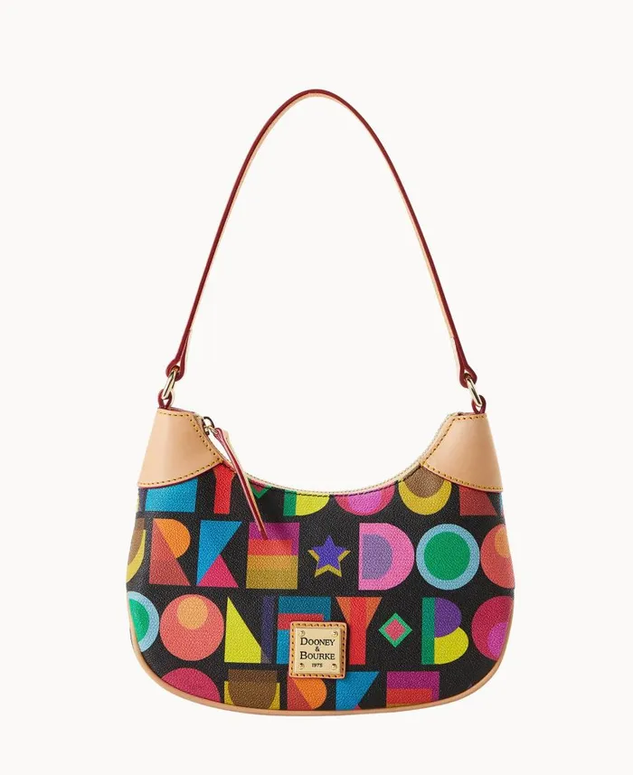 Woman Art Deco Luna Hobo Black Dooney and Bourke Shoulder Bags