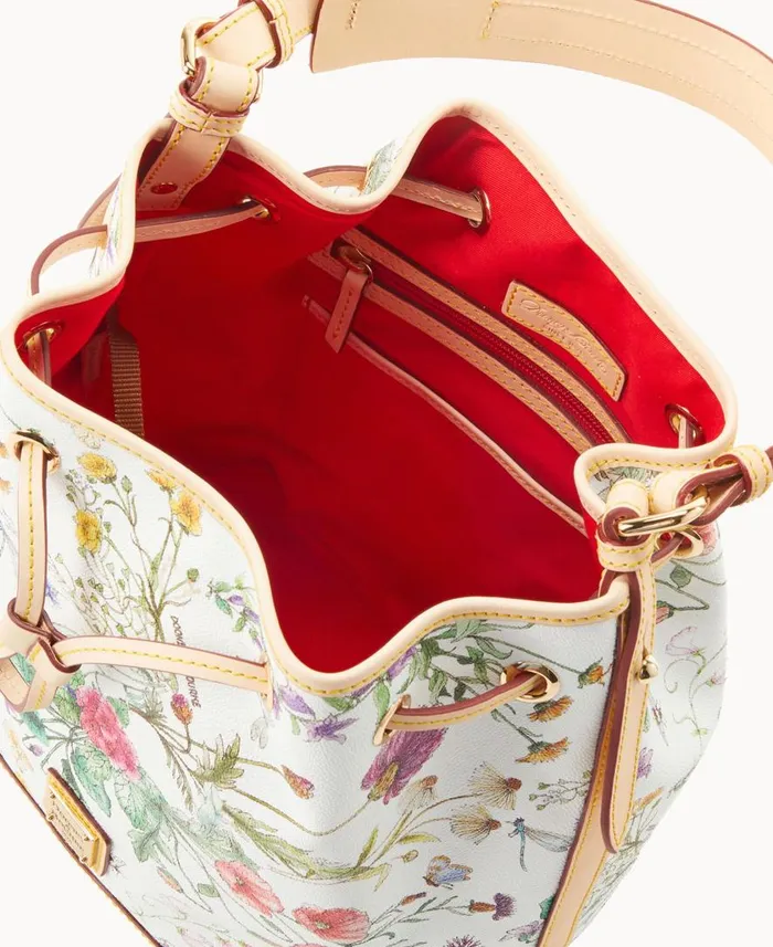 Woman Botanical Collection Drawstring White Dooney and Bourke Shoulder Bags Woman Botanical Collection Drawstring White Dooney and Bourke Shoulder Bags