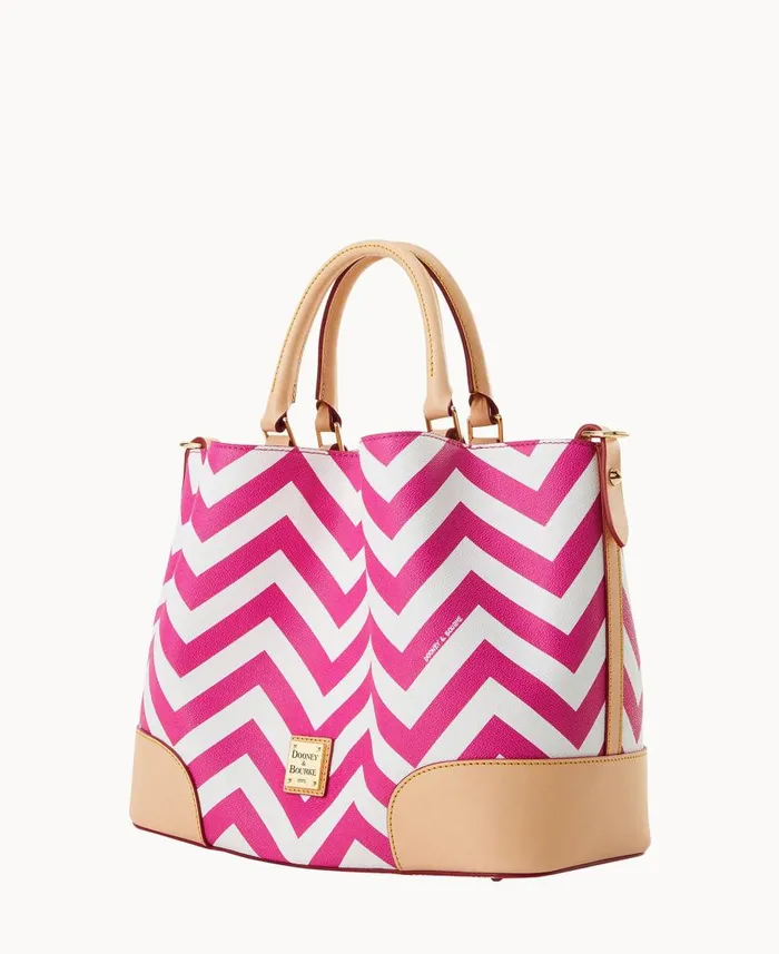 Woman Chevron Brenna Fuchsia Dooney and Bourke Satchels Woman Chevron Brenna Fuchsia Dooney and Bourke Satchels