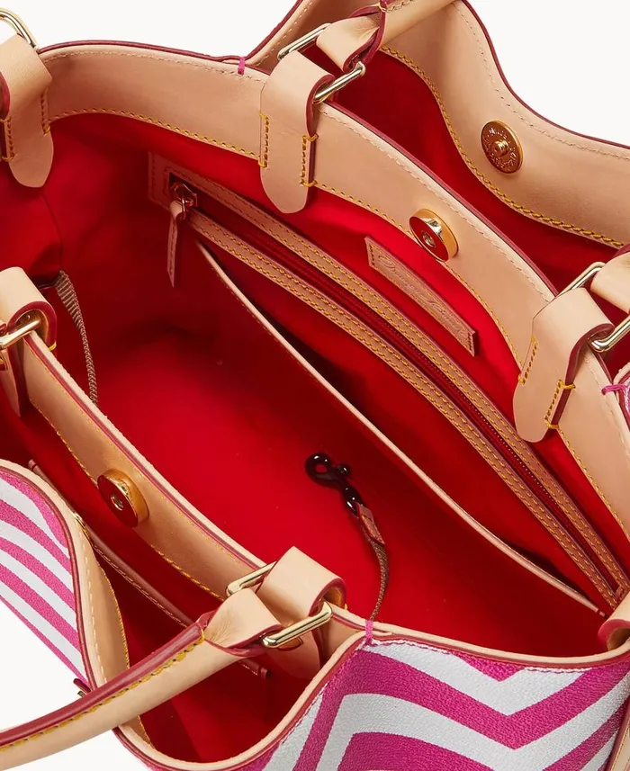 Woman Chevron Brenna Fuchsia Dooney and Bourke Satchels Woman Chevron Brenna Fuchsia Dooney and Bourke Satchels
