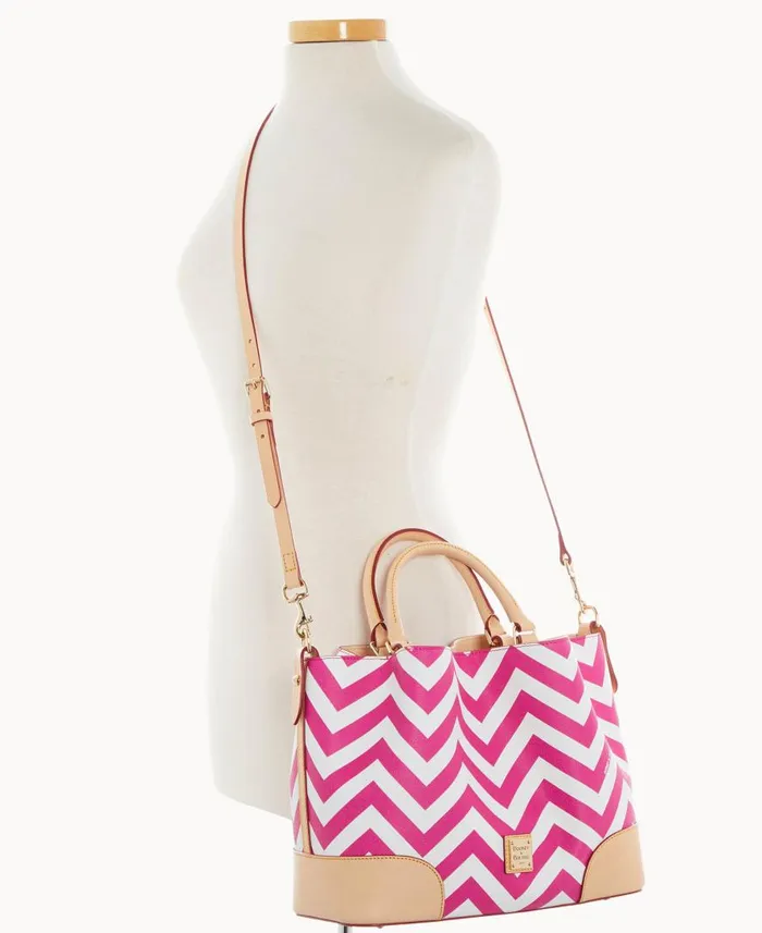 Woman Chevron Brenna Fuchsia Dooney and Bourke Satchels Woman Chevron Brenna Fuchsia Dooney and Bourke Satchels