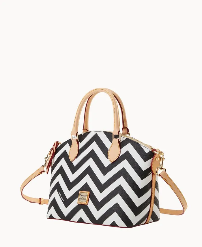 Woman Chevron Geena Satchel Black Dooney and Bourke Satchels Woman Chevron Geena Satchel Black Dooney and Bourke Satchels
