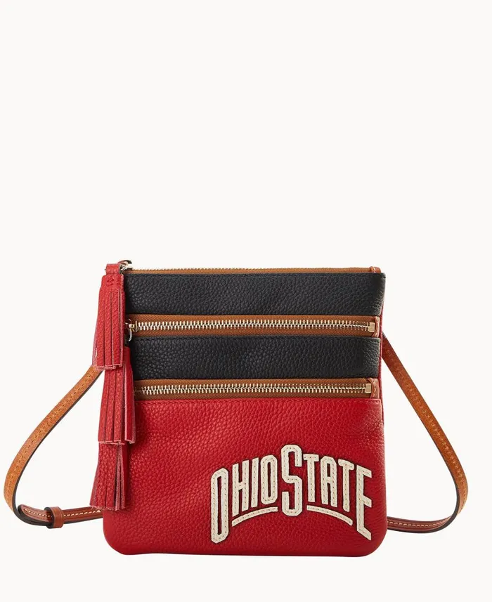 Woman Collegiate Ohio State Triple Zip Crossbody Ohio State Dooney and Bourke Crossbodies Woman Collegiate Ohio State Triple Zip Crossbody Ohio State Dooney and Bourke Crossbodies