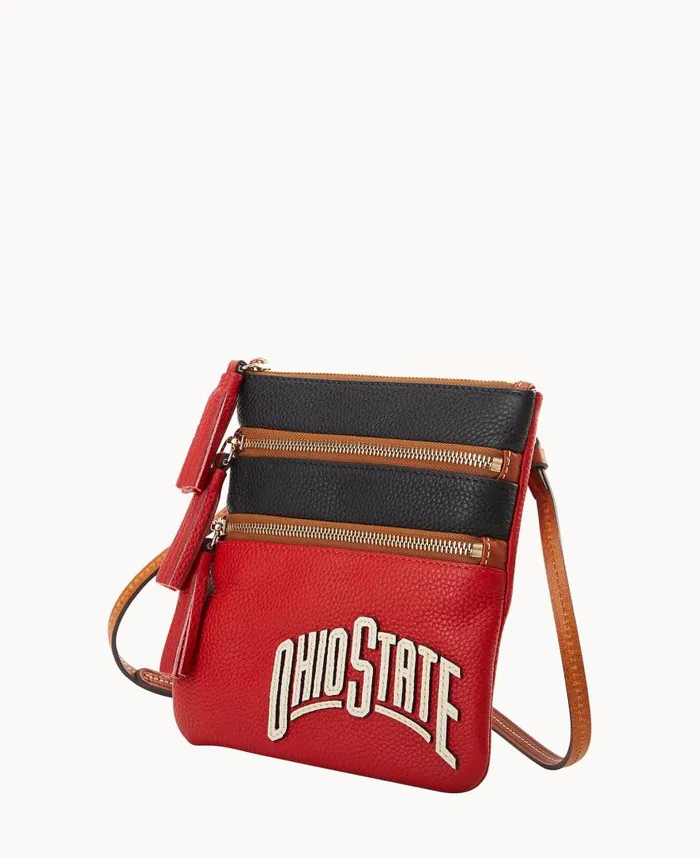 Woman Collegiate Ohio State Triple Zip Crossbody Ohio State Dooney and Bourke Crossbodies Woman Collegiate Ohio State Triple Zip Crossbody Ohio State Dooney and Bourke Crossbodies