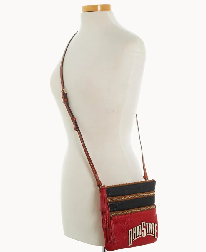 Woman Collegiate Ohio State Triple Zip Crossbody Ohio State Dooney and Bourke Crossbodies Woman Collegiate Ohio State Triple Zip Crossbody Ohio State Dooney and Bourke Crossbodies