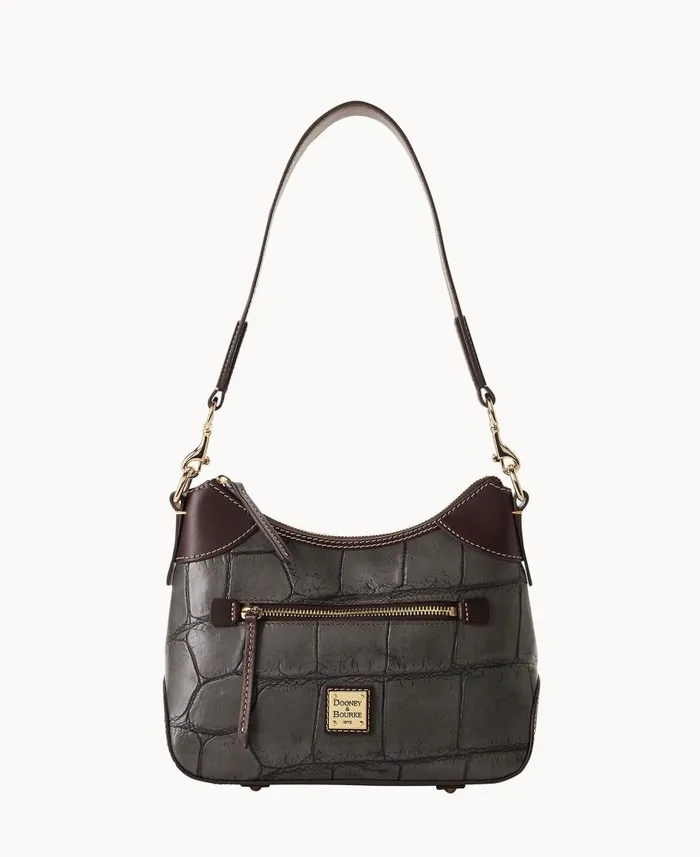 Woman Denison Small Hobo Smoke Grey Dooney and Bourke Shoulder Bags