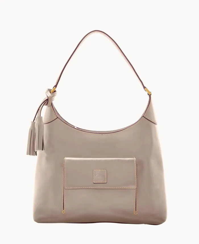 Woman Florentine Small Hobo Light Taupe Dooney and Bourke Shoulder Bags