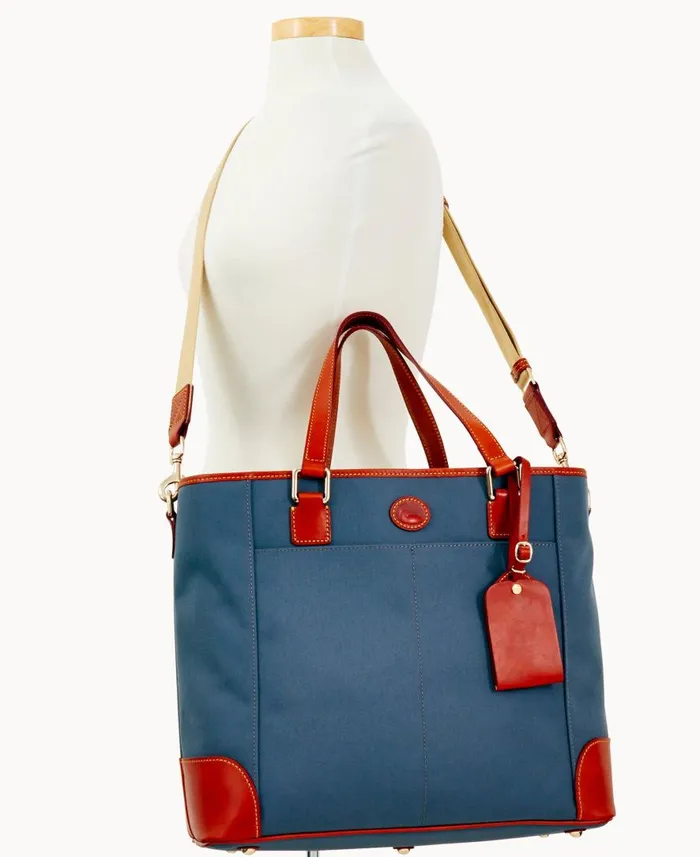 WomanMan Executive Cabriolet Newport Tote Dark Grey Dooney and Bourke Shoulder Bags WomanMan Executive Cabriolet Newport Tote Dark Grey Dooney and Bourke Shoulder Bags