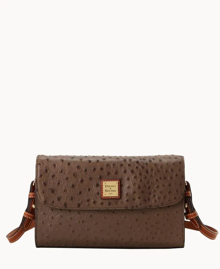 WomanMan Ostrich Lacey Clutch Mushroom Dooney and Bourke Shoulder Bags