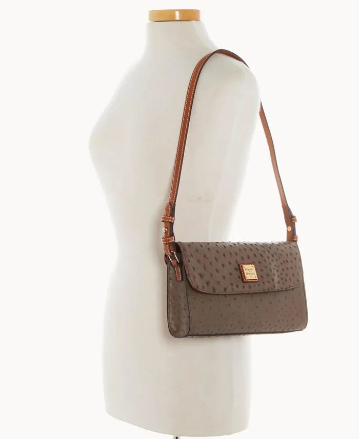 WomanMan Ostrich Lacey Clutch Mushroom Dooney and Bourke Shoulder Bags WomanMan Ostrich Lacey Clutch Mushroom Dooney and Bourke Shoulder Bags
