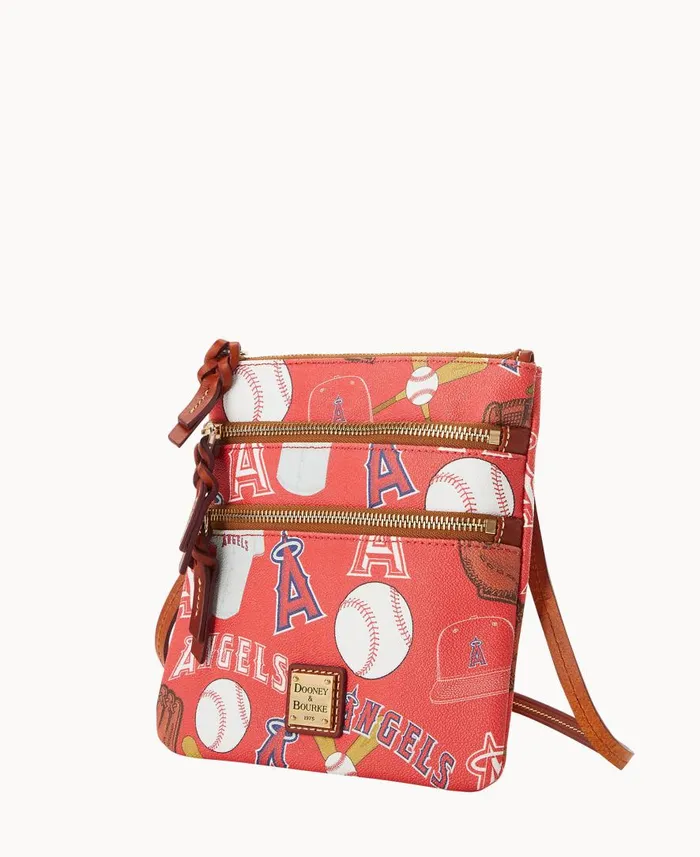 Woman MLB Angels N S Triple Zip Crossbody Angels Dooney and Bourke Crossbodies Woman MLB Angels N S Triple Zip Crossbody Angels Dooney and Bourke Crossbodies