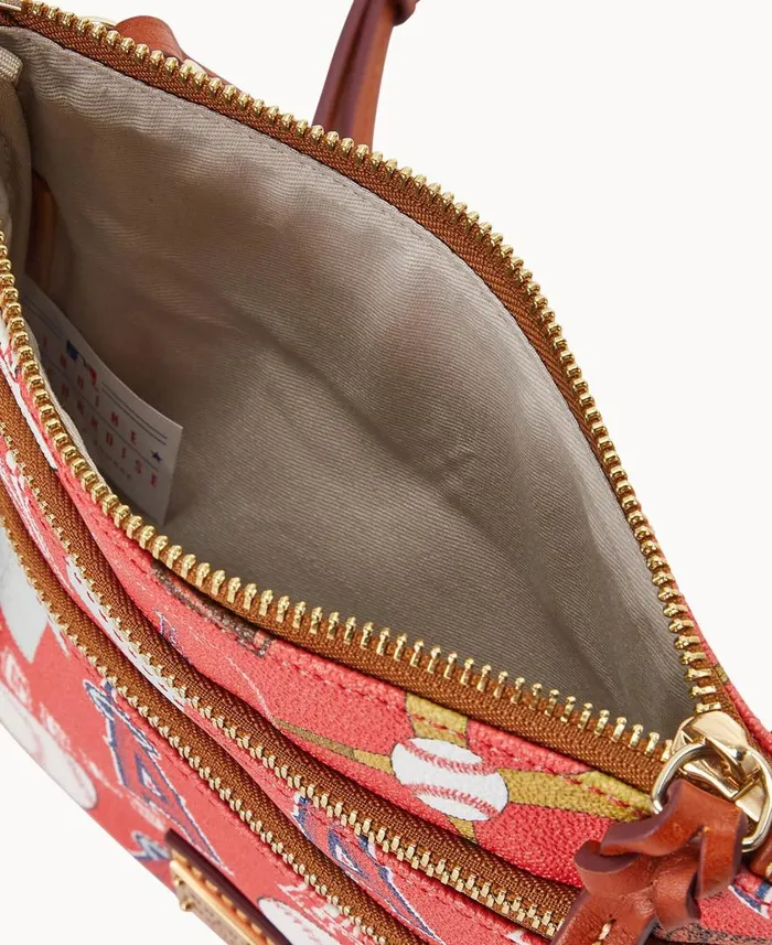 Woman MLB Angels N S Triple Zip Crossbody Angels Dooney and Bourke Crossbodies Woman MLB Angels N S Triple Zip Crossbody Angels Dooney and Bourke Crossbodies