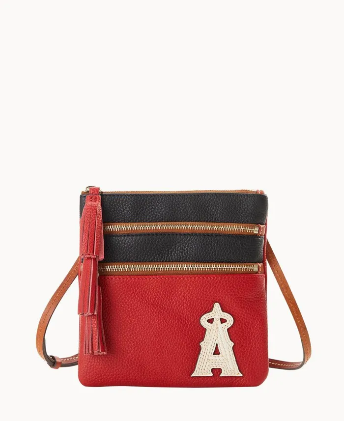 Woman MLB Angels Triple Zip Crossbody Angels Dooney and Bourke Crossbodies