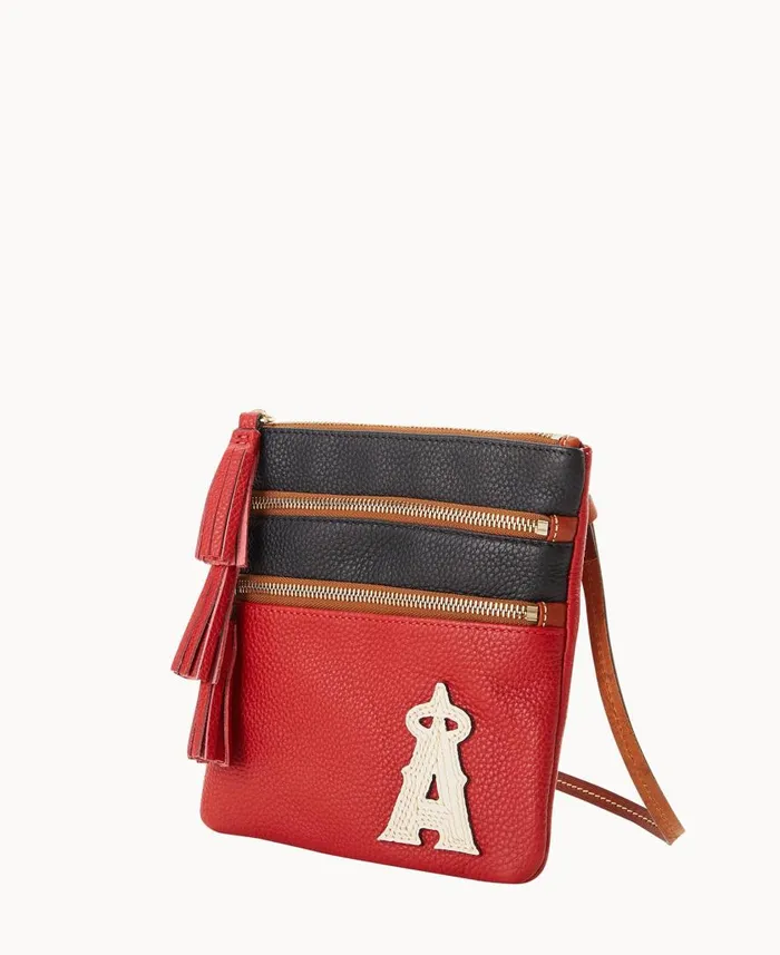 Woman MLB Angels Triple Zip Crossbody Angels Dooney and Bourke Crossbodies
