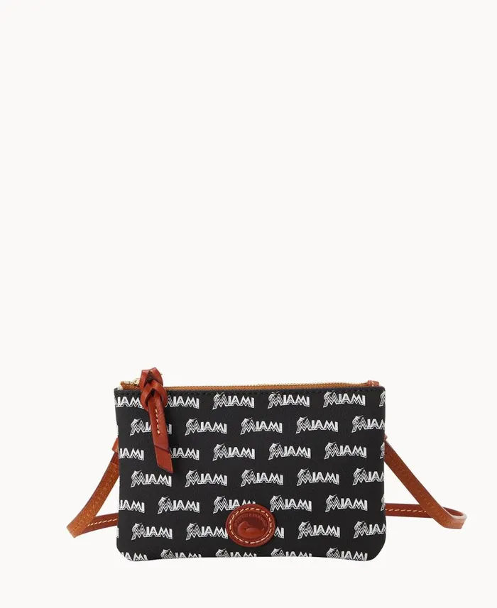 Woman MLB Marlins Top Zip Crossbody Marlins Dooney and Bourke Crossbodies