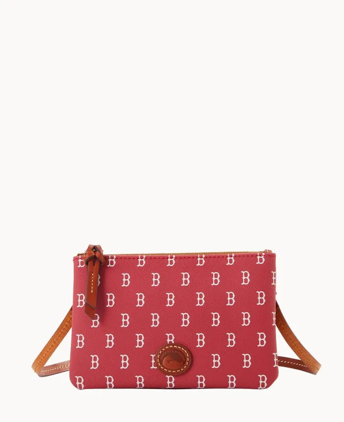 Woman MLB Red Sox Top Zip Crossbody Red Sox Dooney and Bourke Crossbodies