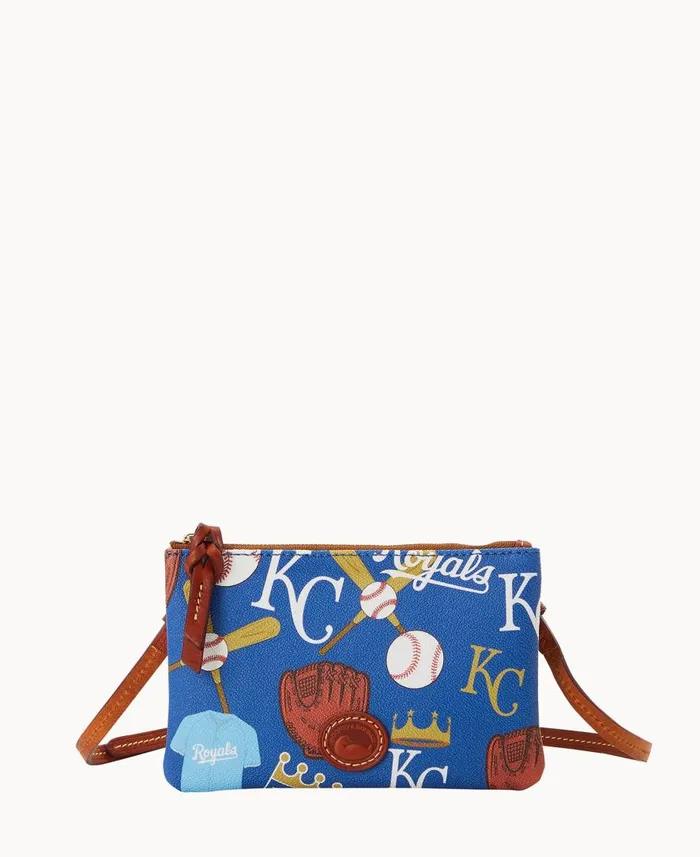 Woman MLB Royals Top Zip Crossbody Royals Dooney and Bourke Crossbodies