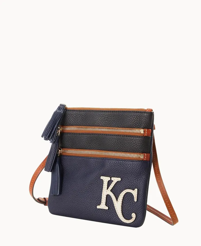 Woman MLB Royals Triple Zip Crossbody Royals Dooney and Bourke Crossbodies Woman MLB Royals Triple Zip Crossbody Royals Dooney and Bourke Crossbodies
