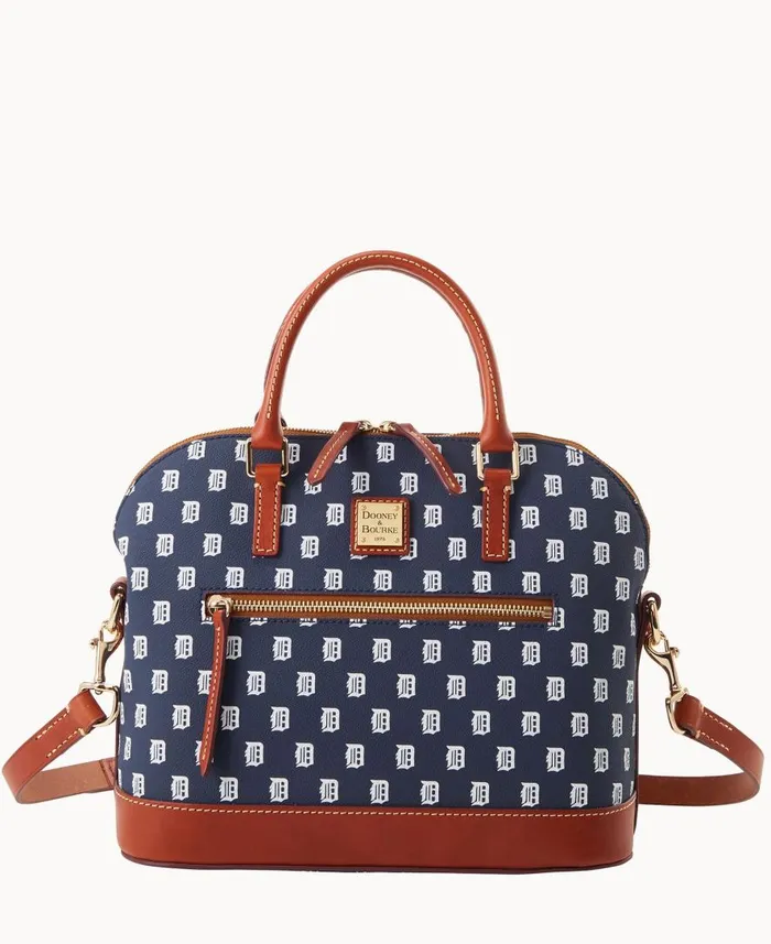 Woman MLB Tigers Domed Zip Satchel Tigers Dooney and Bourke Satchels