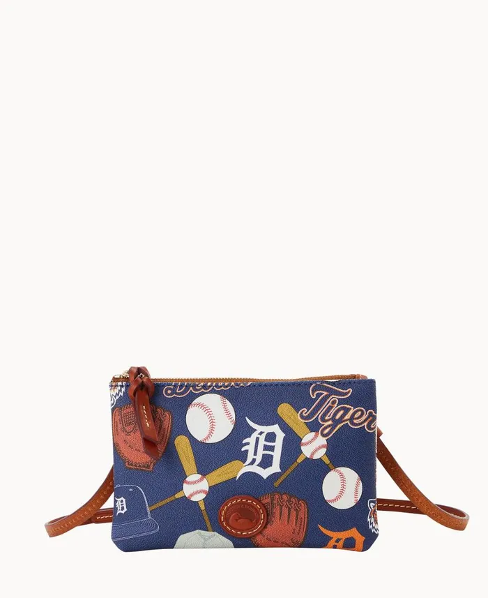 Woman MLB Tigers Top Zip Crossbody Tigers Dooney and Bourke Crossbodies