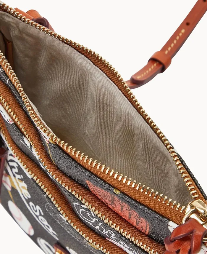 Woman MLB White Sox N S Triple Zip Crossbody White Sox Dooney and Bourke Crossbodies Woman MLB White Sox N S Triple Zip Crossbody White Sox Dooney and Bourke Crossbodies