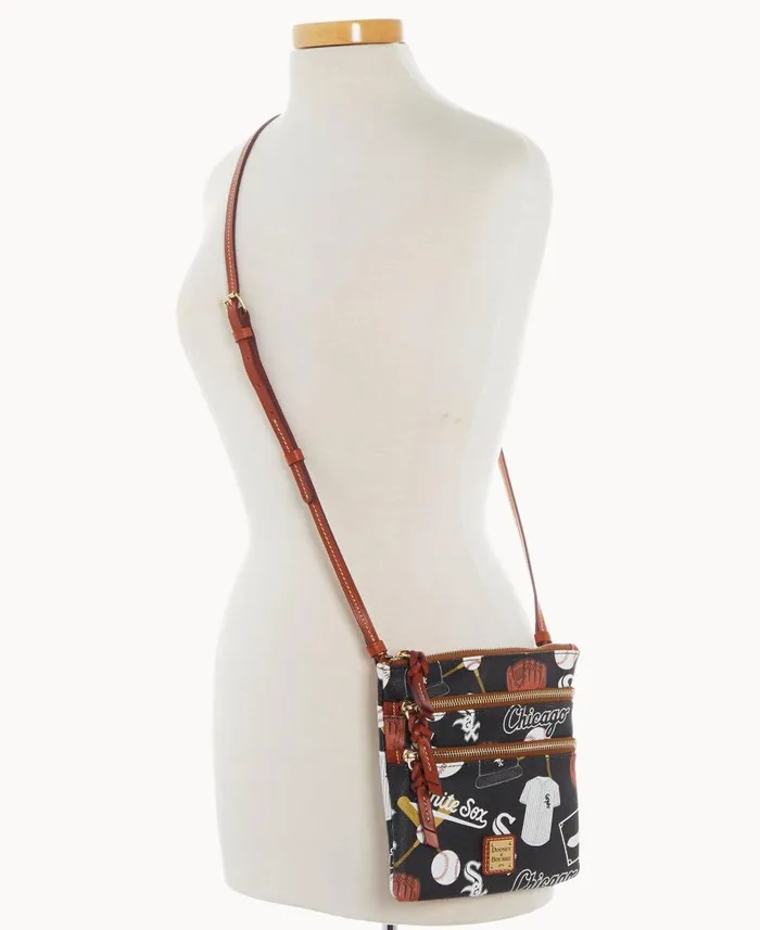 Woman MLB White Sox N S Triple Zip Crossbody White Sox Dooney and Bourke Crossbodies Woman MLB White Sox N S Triple Zip Crossbody White Sox Dooney and Bourke Crossbodies