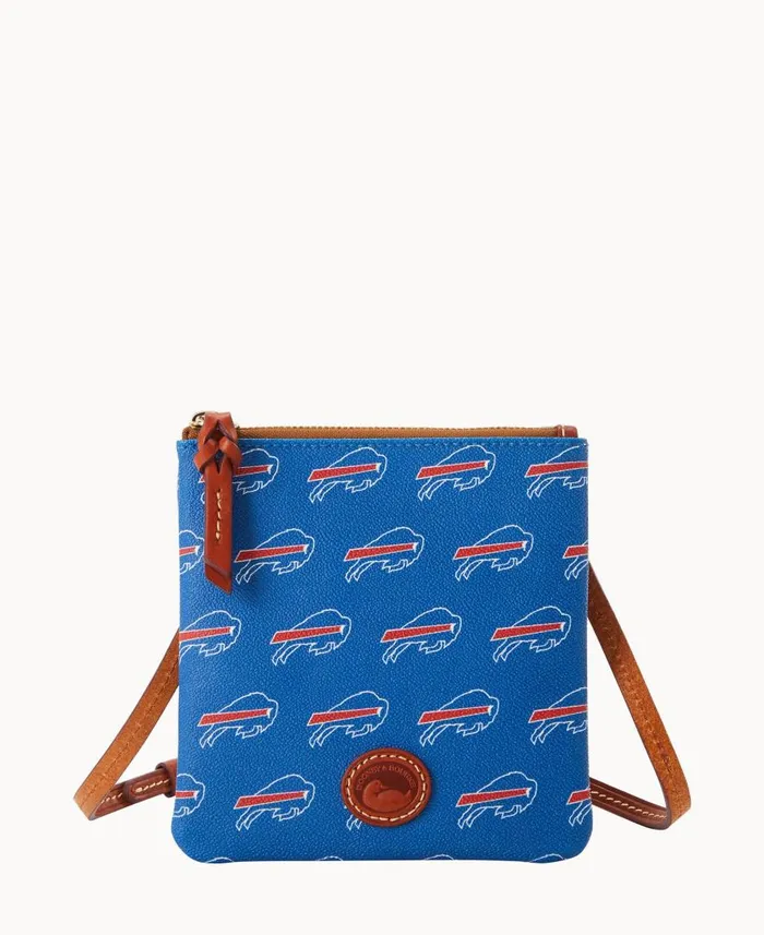 Woman NFL Bills Small North South Top Zip Crossbody Bills Dooney and Bourke Crossbodies