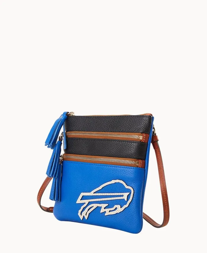 Woman NFL Bills Triple Zip Crossbody Bills Dooney and Bourke Crossbodies Woman NFL Bills Triple Zip Crossbody Bills Dooney and Bourke Crossbodies