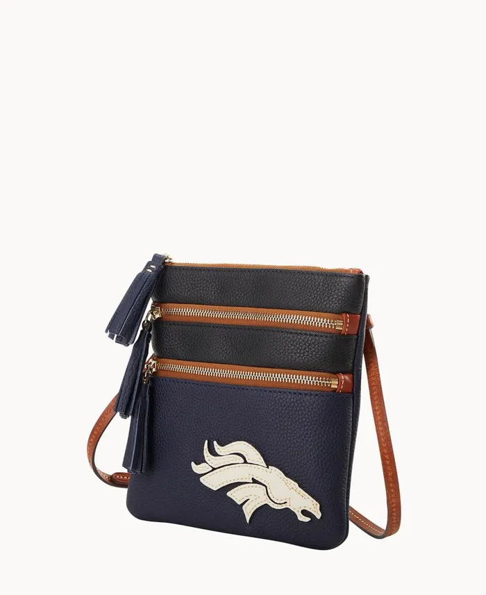 Woman NFL Broncos Triple Zip Crossbody Broncos Dooney and Bourke Crossbodies Woman NFL Broncos Triple Zip Crossbody Broncos Dooney and Bourke Crossbodies