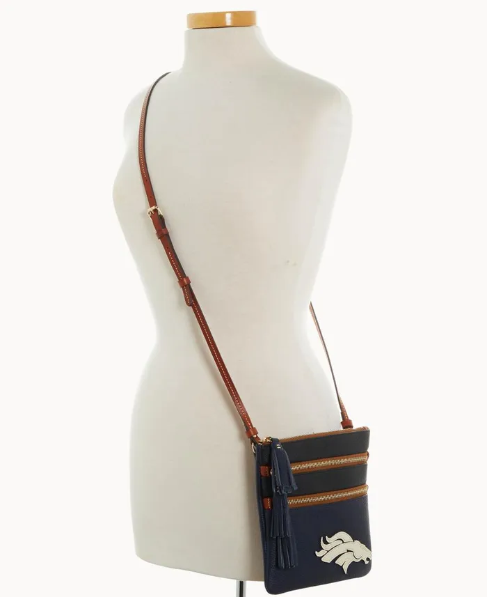 Woman NFL Broncos Triple Zip Crossbody Broncos Dooney and Bourke Crossbodies Woman NFL Broncos Triple Zip Crossbody Broncos Dooney and Bourke Crossbodies