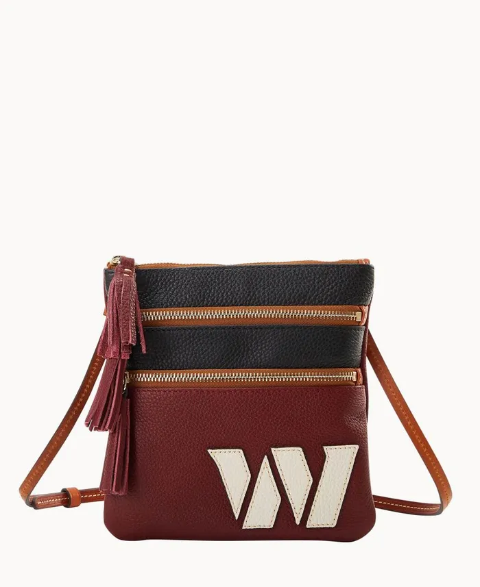 Woman NFL Commanders Triple Zip Crossbody Commanders Dooney and Bourke Crossbodies