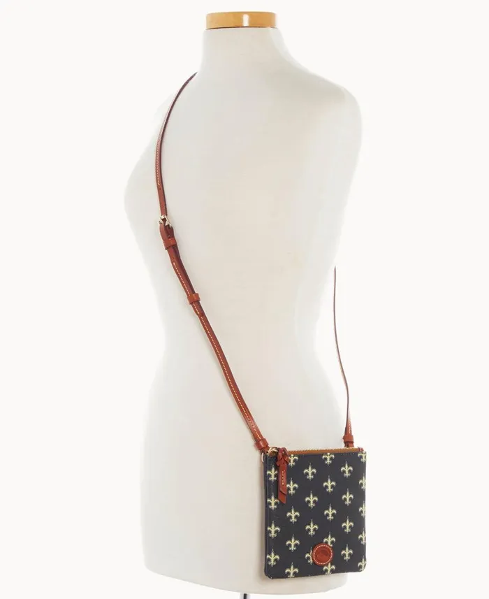 Woman NFL Saints Small North South Top Zip Crossbody Saints Dooney and Bourke Crossbodies Woman NFL Saints Small North South Top Zip Crossbody Saints Dooney and Bourke Crossbodies