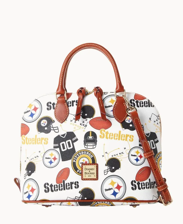 Woman NFL Steelers Zip Zip Satchel Steelers Dooney and Bourke Satchels