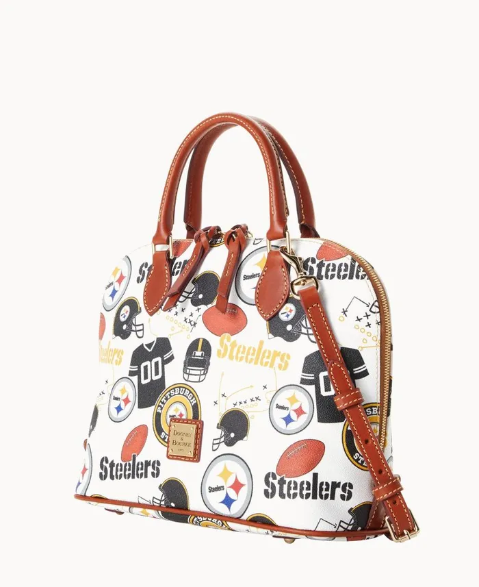 Woman NFL Steelers Zip Zip Satchel Steelers Dooney and Bourke Satchels Woman NFL Steelers Zip Zip Satchel Steelers Dooney and Bourke Satchels