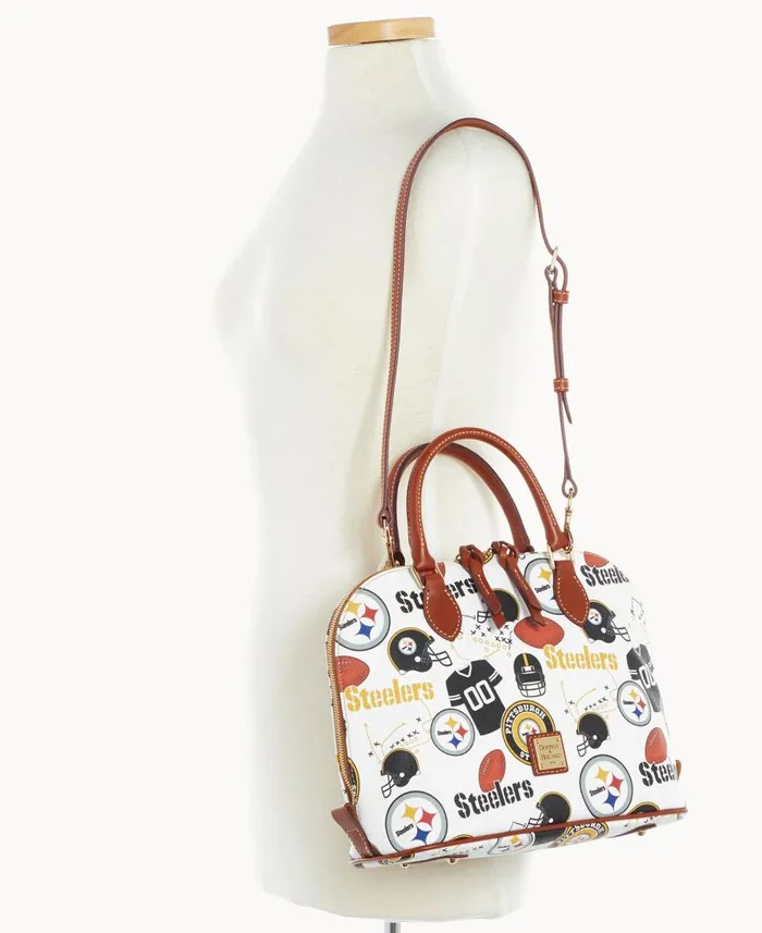 Woman NFL Steelers Zip Zip Satchel Steelers Dooney and Bourke Satchels Woman NFL Steelers Zip Zip Satchel Steelers Dooney and Bourke Satchels