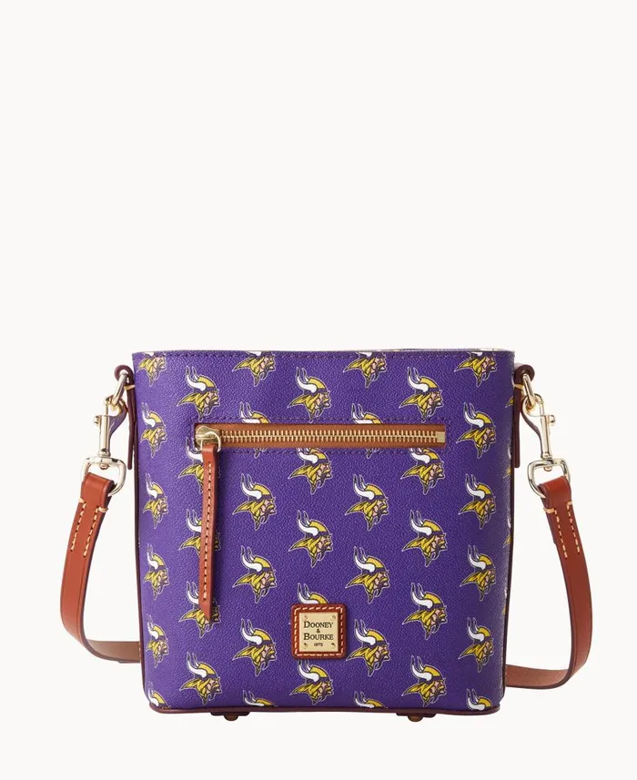 Woman NFL Vikings Small Zip Crossbody Vikings Dooney and Bourke Crossbodies