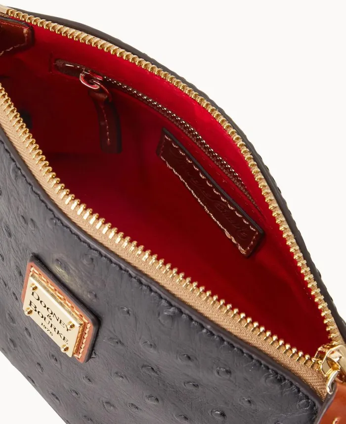 Woman Ostrich Mini Domed Crossbody Black Dooney and Bourke Crossbodies