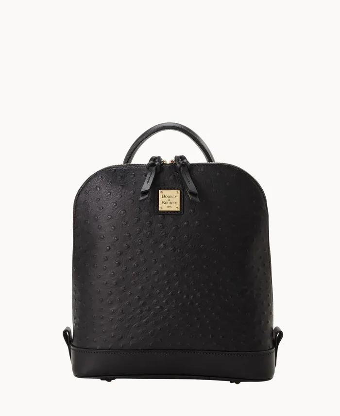 Woman Ostrich Pod Backpack Black Dooney and Bourke Backpacks