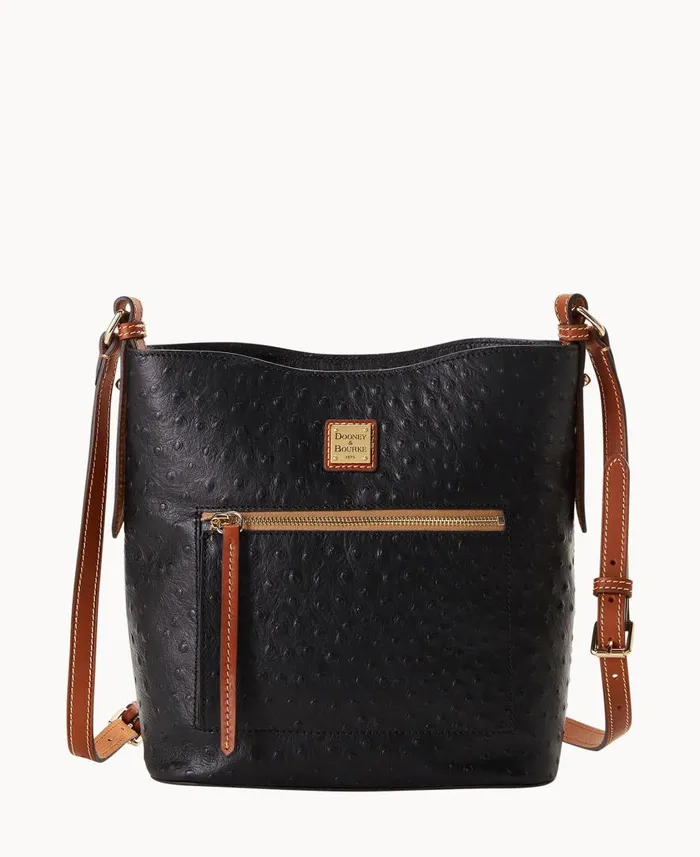 Woman Ostrich Ridley Black Dooney and Bourke Shoulder Bags