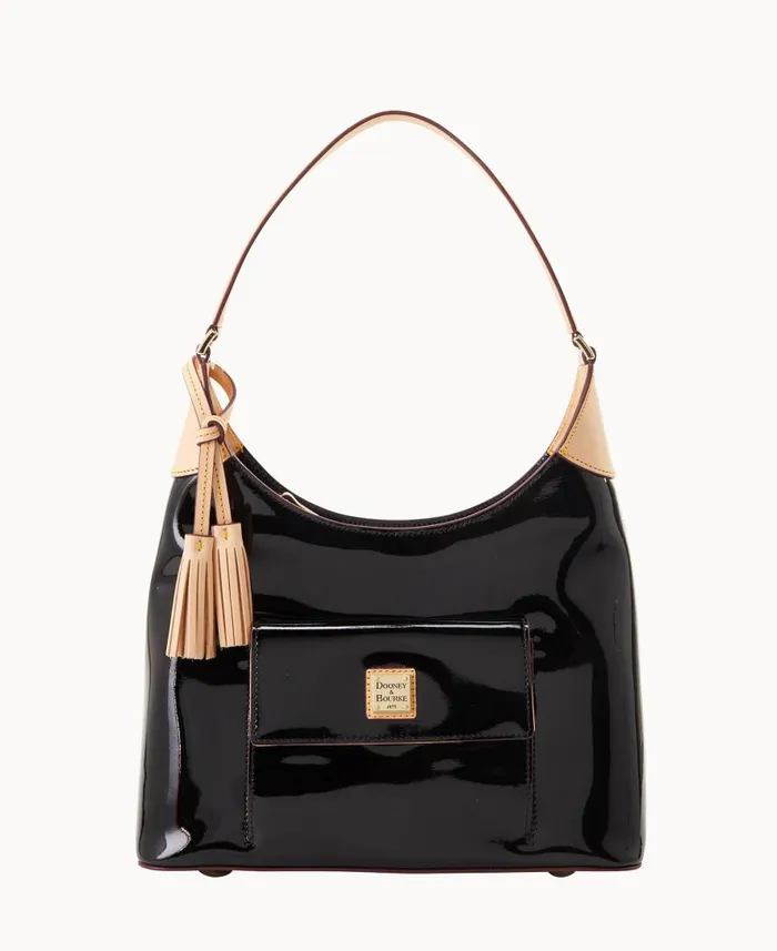 Woman Patent Hobo Black Dooney and Bourke Shoulder Bags