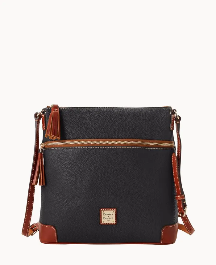Woman Pebble Grain Large Tassel Crossbody Black Dooney and Bourke Crossbodies