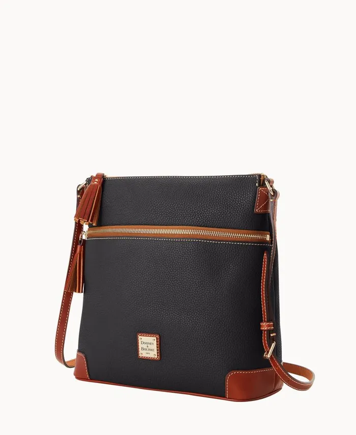 Woman Pebble Grain Large Tassel Crossbody Black Dooney and Bourke Crossbodies Woman Pebble Grain Large Tassel Crossbody Black Dooney and Bourke Crossbodies