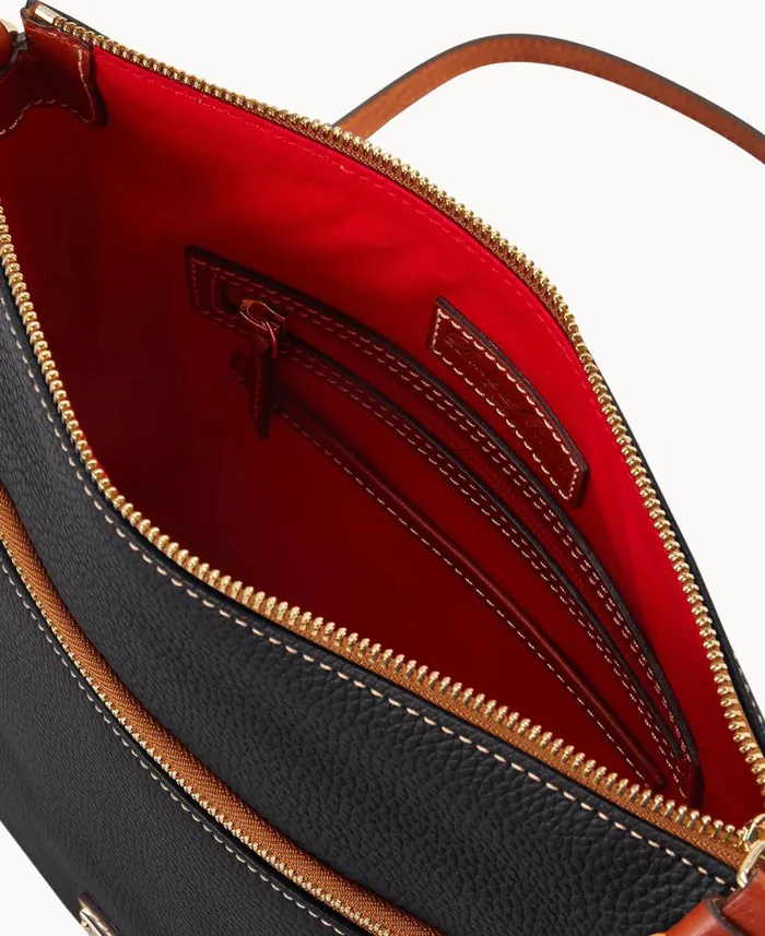 Woman Pebble Grain Large Tassel Crossbody Black Dooney and Bourke Crossbodies Woman Pebble Grain Large Tassel Crossbody Black Dooney and Bourke Crossbodies