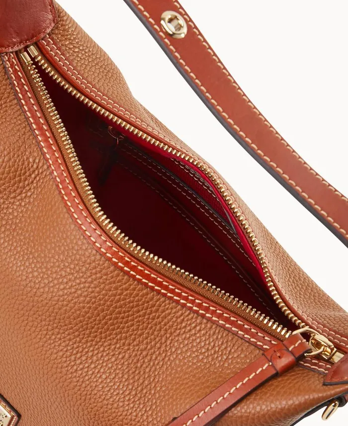 Woman Pebble Grain Paige Crossbody Caramel Dooney and Bourke Crossbodies