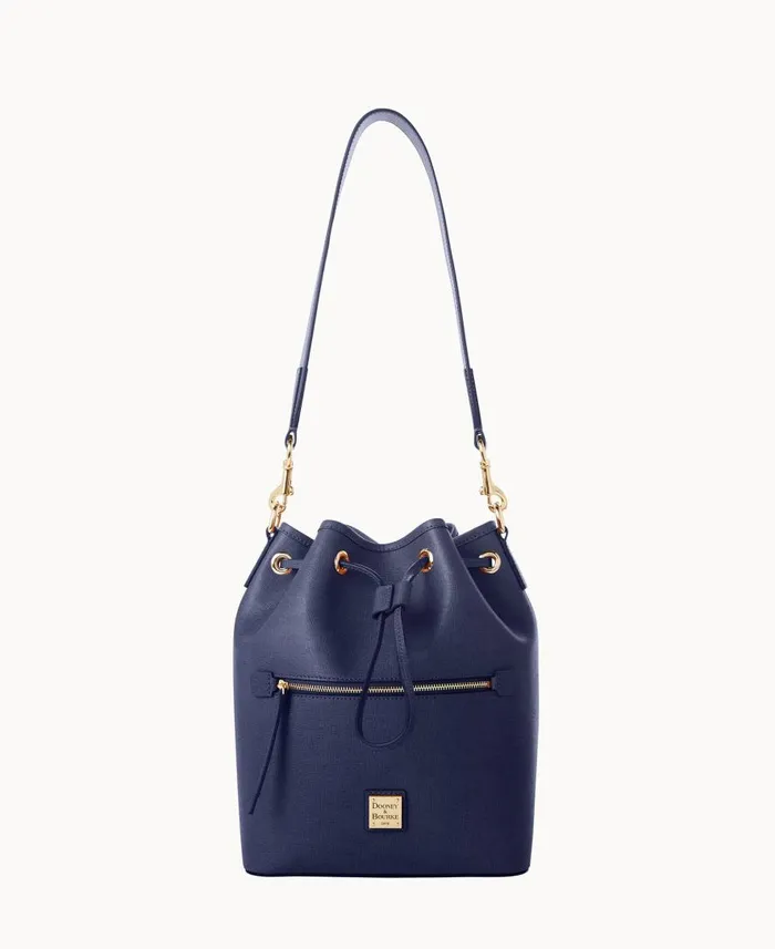 Woman Saffiano Drawstring Marine Dooney and Bourke Shoulder Bags